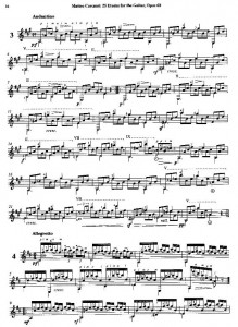 Carcassi Étude No. 3 in A from 25 Études